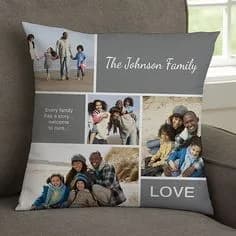 Custom Multi-Photo Collage Photo Pillow
