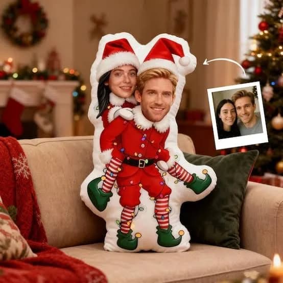 Custom Christmas Photo Pillow