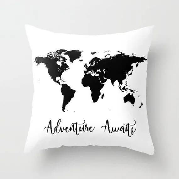Custom Map Photo Pillow