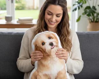 Custom Cartoon Pet Photo Pillow
